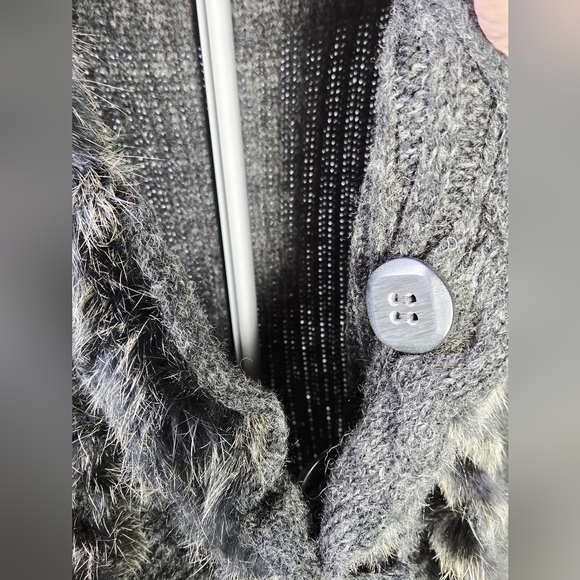 Vintage Y2K My Pretty Angel Wool Cashmere Linen Cardigan Duster, Medium - Picture 6 of 9